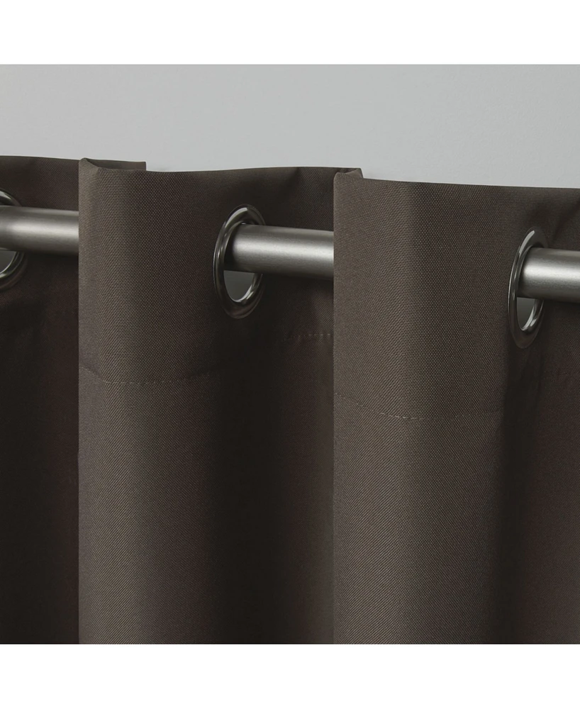 Exclusive Home Indoor/Outdoor Solid Cabana Grommet Top Curtain Panel Pair, 54" x 96"