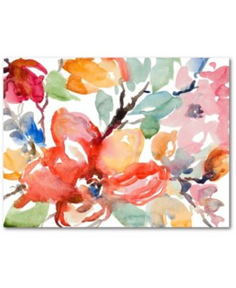 Courtside Market Watercolor Flowers Gallery Wrapped Canvas Wall Art Collection
