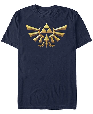 Nintendo Men's Legend of Zelda 3D Crest Short Sleeve T-Shirt
