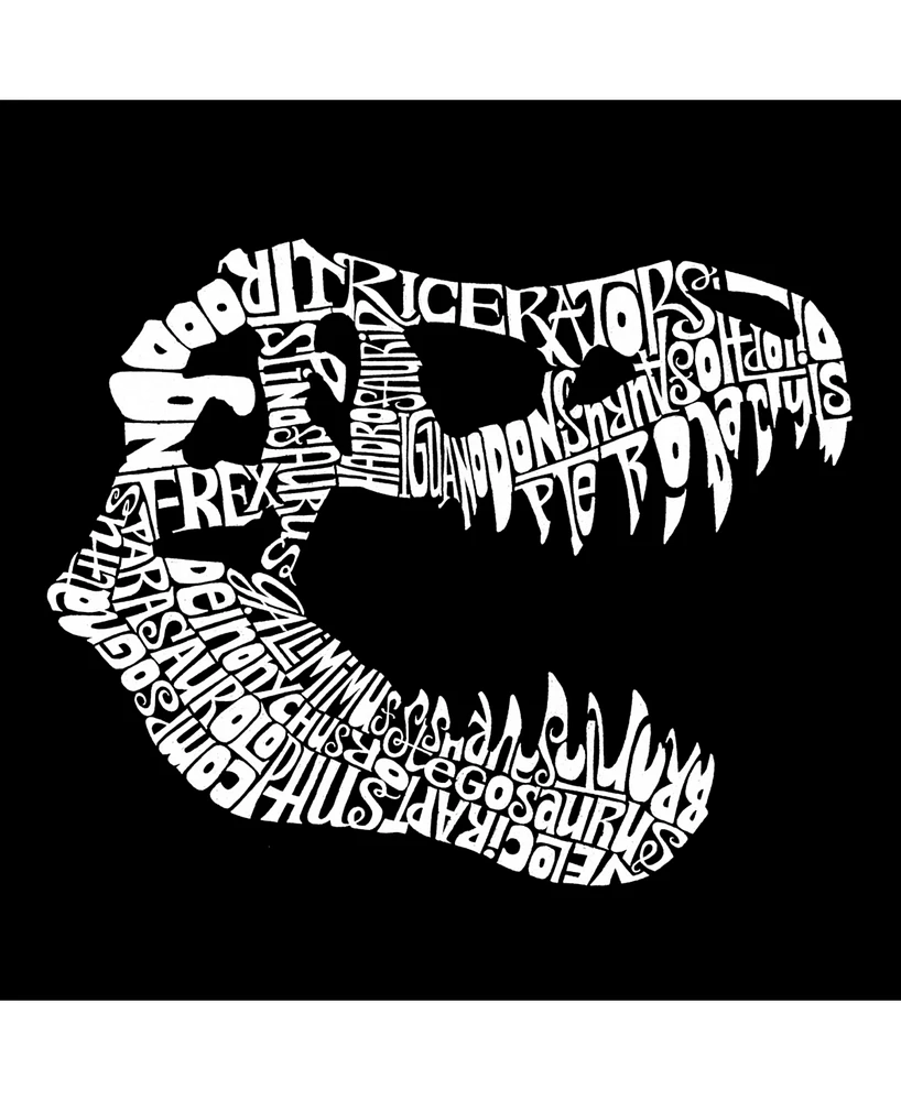 La Pop Art Men's Word Hoodie - T-Rex Skull