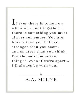 Stupell Industries Ill Always Be With You A.A. Milne Wall Art Collection