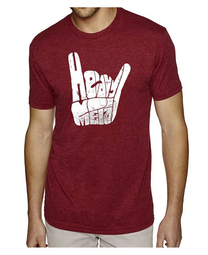 La Pop Art Men's Premium Word T-Shirt - Heavy Metal