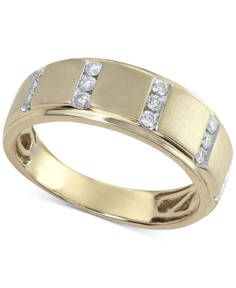 Men's Diamond Band (1/4 ct. t.w.) 10k Gold