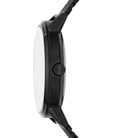 Men's Black Stainless Steel Mesh Bracelet Watch 42mm