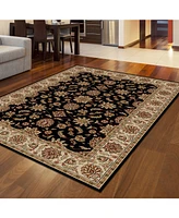 Closeout! Km Home 1592/1010/Black Pesaro Black 3'3" x 4'11" Area Rug
