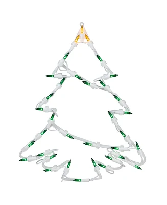 Northlight 15" Lighted Tree Christmas Double Sided Window Silhouette Decoration