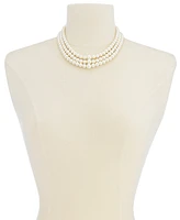 Charter Club Three Row White Simulated Pearl (10 mm)