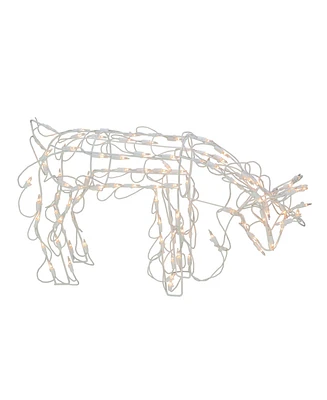 Northlight 25" Standing and Grazing Lighted Reindeer Outdoor Christmas Decoration