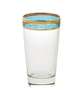 Lorren Home Trends Melania Collection Multicolor Highball Glasses, Set of 6