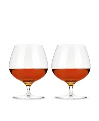 Viski Crystal Wingback Cognac Glasses, Set of 2, 17 Oz