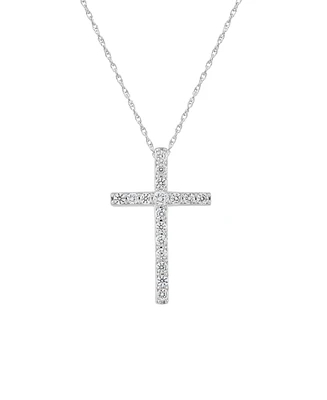 241 Wear It Both Ways Diamond Cross Pendant Necklace (1/2 ct. t.w.) in 14k White Gold