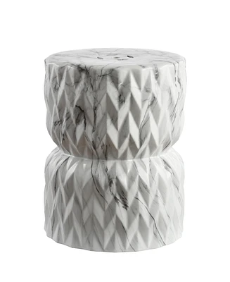 Chevron Drum Garden Stool