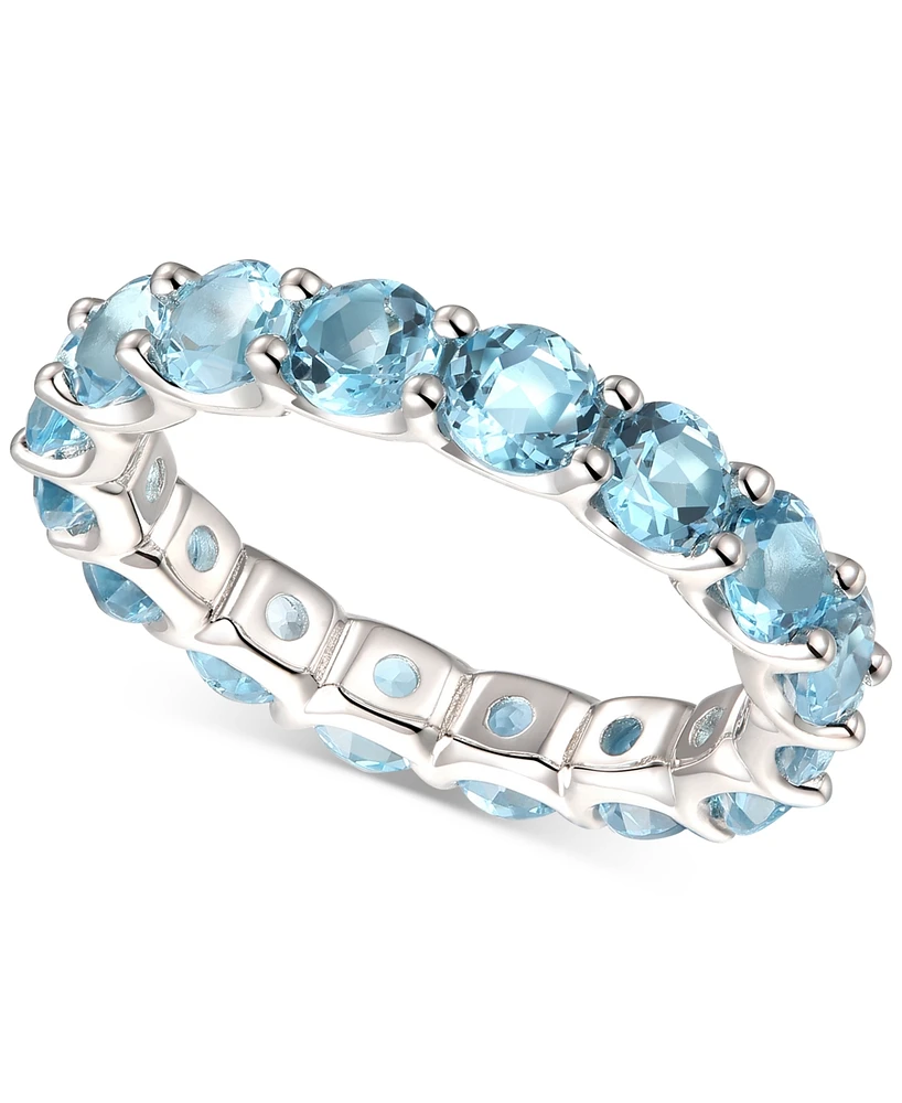 Rhodolite Garnet Band (1/2 c.t. t.w.) Sterling Silver (Also Available Citrine, Blue Topaz, Multi, Opal, and Amethyst)