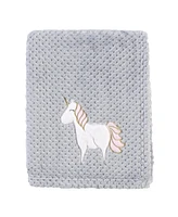 Hudson Baby Infant Girl Plush Waffle Blanket