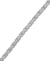 Diamond Link Bracelet (1/4 ct. t.w.) in Sterling Silver or 14k Yellow Gold Over Sterling Silver