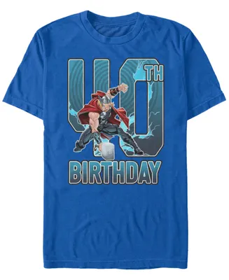 Fifth Sun Men's Marvel Thor 40th Birthday Short Sleeve T-Shirt