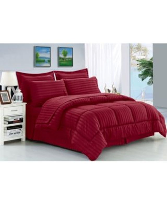 Elegant Comfort Dobby Stripe 8 Pc. Comforter Sets