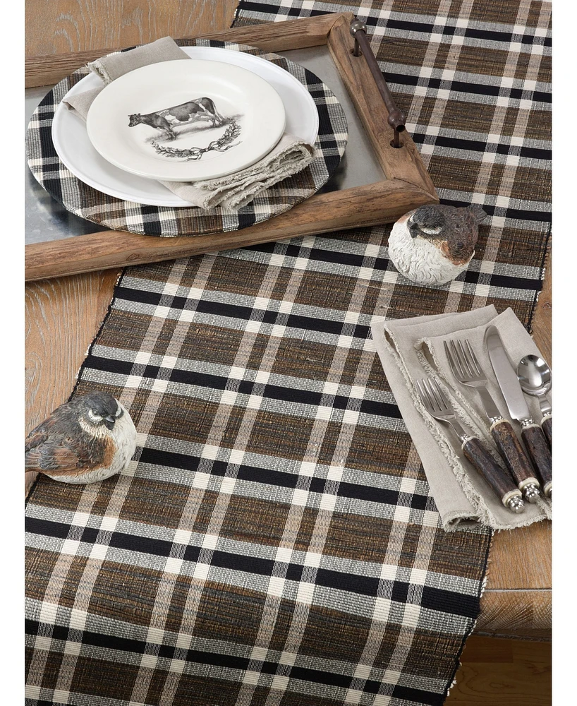 Saro Lifestyle Plaid Woven Water Hyacinth Placemat Set of 4