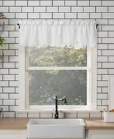 Mariela Battenburg Lace Trim Tier Valance Collection