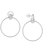Essentials Circle Link Drop Earrings in Silver-Plate