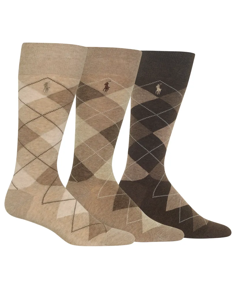Polo Ralph Lauren Men's 3-Pk. Argyle Dress Socks