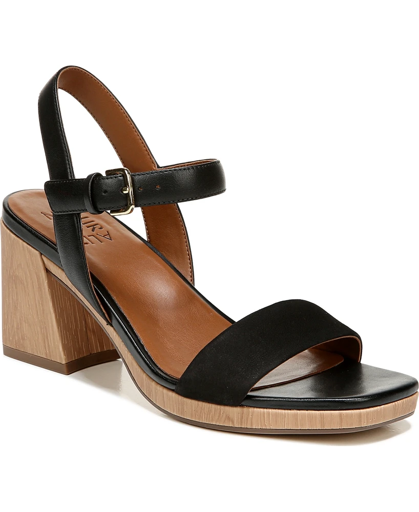 Naturalizer Women's Rose Block Heel Open Square Toe Platform Sandals