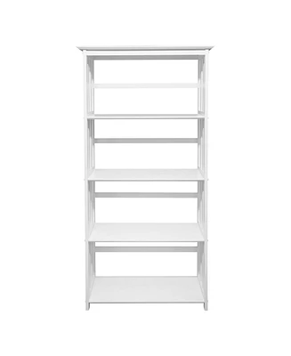 Yu Shan Mission Style 5-Shelf Bookcase