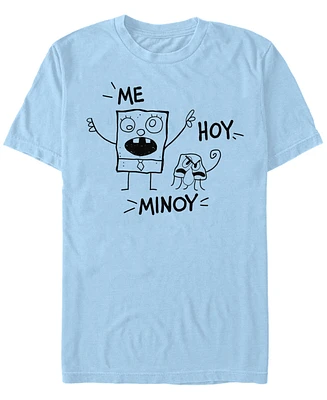 Fifth Sun Men's Doodlebob and Squid Short Sleeve Crew T-shirt