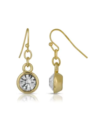 2028 Gold-Tone Crystal Drop Earrings