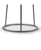 Glamour Home Set of 2 Amie Backless Counter Stool with Gunmetal Frame
