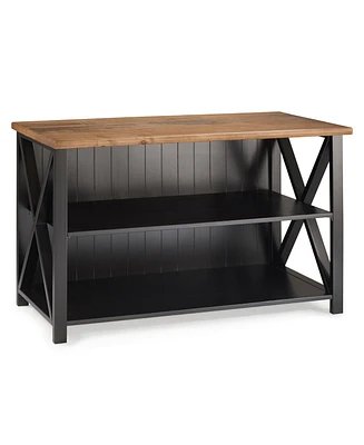 Walker Edison 52" Solid Wood Farmhouse Storage Console