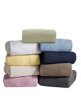 Beatrice Home Grand Hotel Waffle Knit Cotton Blankets