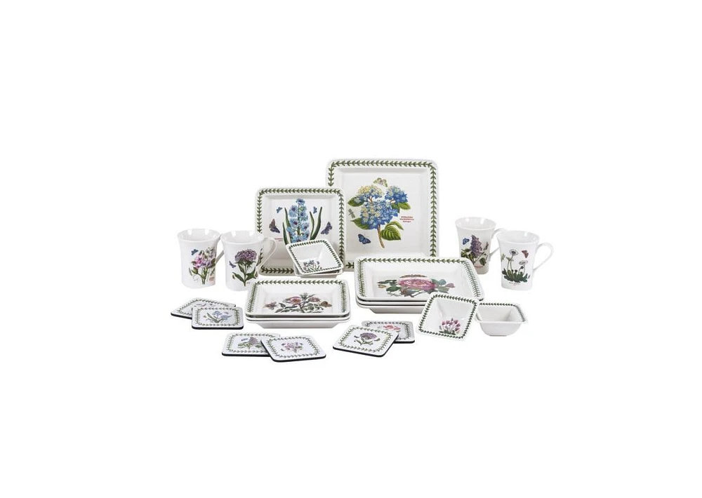 Portmeirion Botanic Garden Square 22 Pc. Dinnerware Set, Service for 4, Exclusively at Macy's