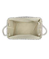 Design Imports Polyester Bin Ikat Stone Rectangle Large