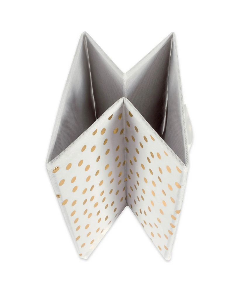 Design Imports Non-woven Polyester Cube Small Dots Square Set of 4