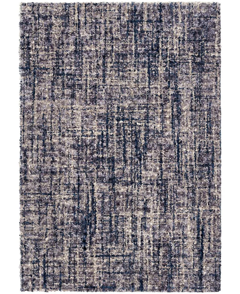 Closeout! Orian Cotton Tail Cross Thatch Gray 6'7" x 9'6" Area Rug