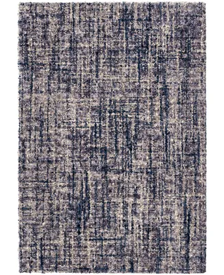 Closeout! Orian Cotton Tail Cross Thatch Gray 6'7" x 9'6" Area Rug
