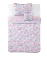 My World Kids Rainbow Unicorn 2-Pc. Quilt Set, Twin