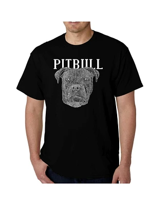 La Pop Art Men's Word - Pitbull Face T-Shirt