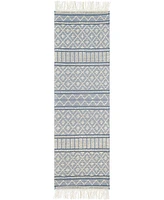 Closeout! Livabliss Farmhouse Tassels Fts-2301 Denim 2'6" x 8' Runner Area Rug