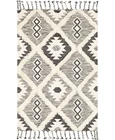 Closeout! Livabliss Apache Apa-2303 Black 6' x 9' Area Rug