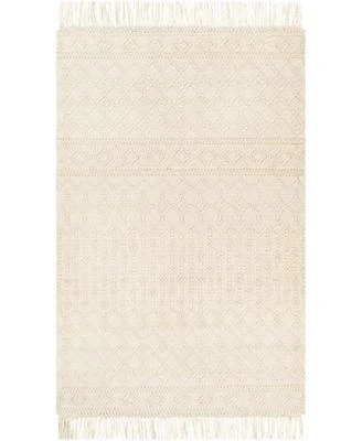 Livabliss Farmhouse Tassels Fts 2305 White Rug