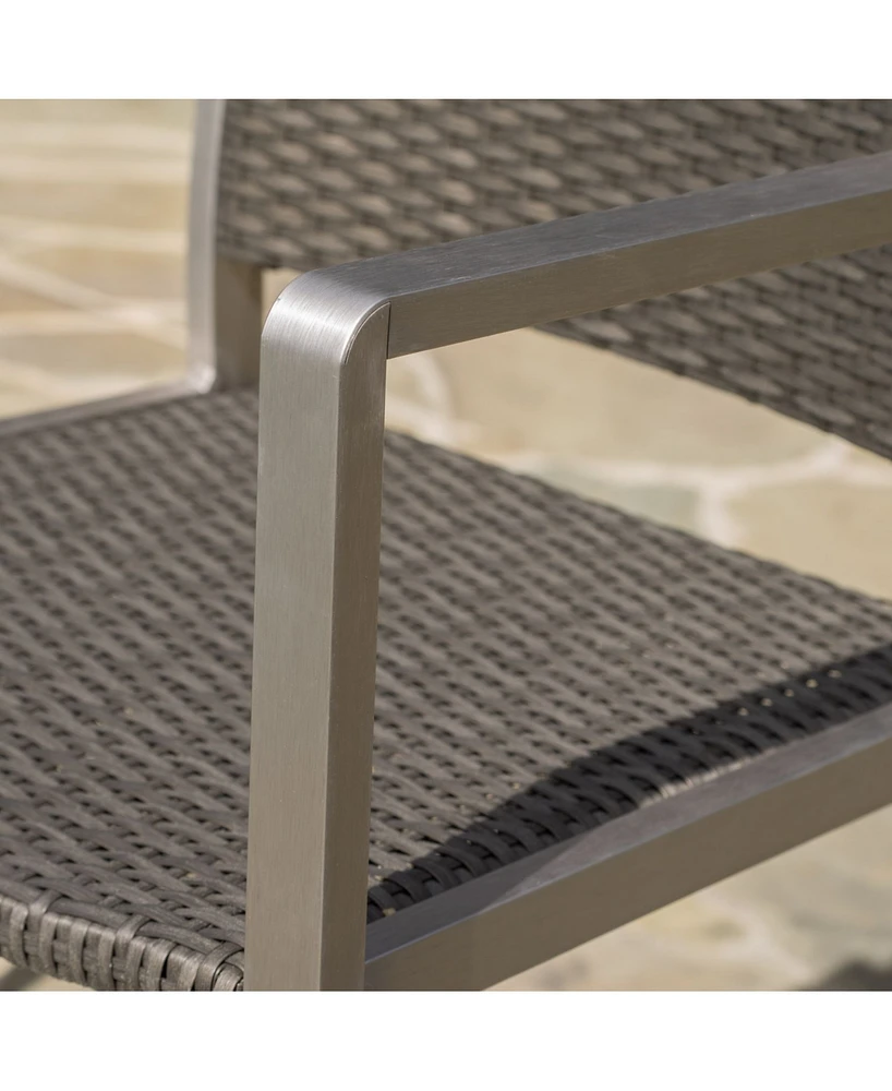 Noble House Cape Coral Outdoor Barstools, Set of 2
