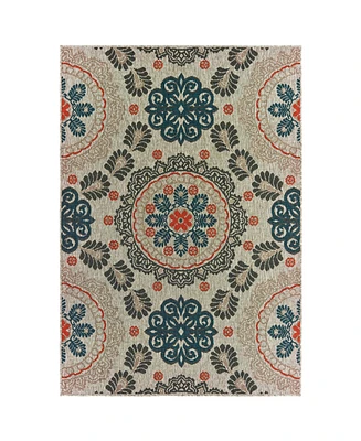 Oriental Weavers Latitude 1903W Gray 6'7" x 9'2" Outdoor Area Rug