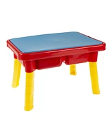 Hey Play Water Or Sand Sensory Table With Lid And Toys - Portable Covered Activity Playset For The Beach, Backyard Or Classroom