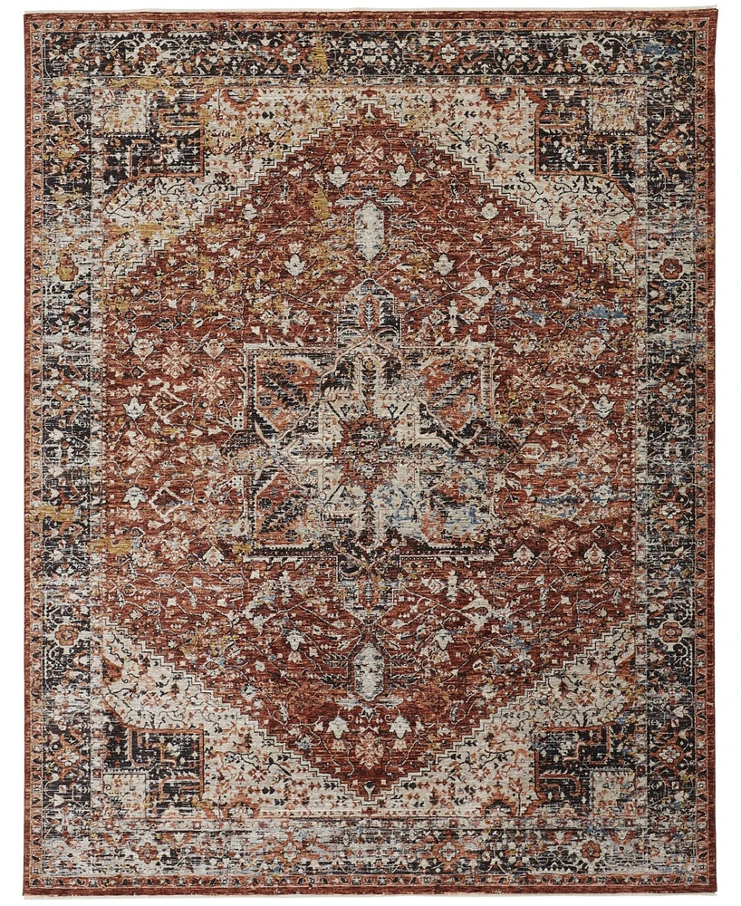 Feizy Caprio R3960 Rust 3'9" x 5'9" Area Rug