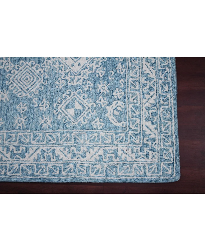 Amer Rugs Boston Bos-64 Teal 7'6" x 9'6" Area Rug