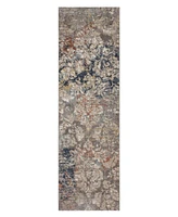Closeout! Karastan Soiree La Brea Grey 2'4" x 7'10" Runner Rug