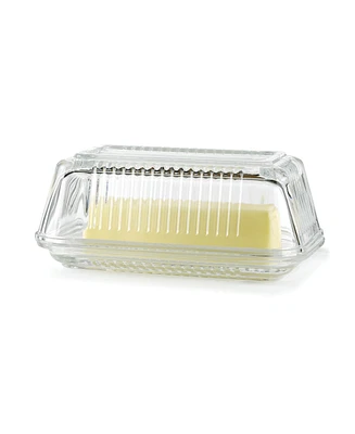 Circle Glass Farm Butter Dish