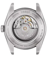 Tissot Men's Swiss Automatic Powermatic 80 Silicium Brown Leather Strap Watch 40mm